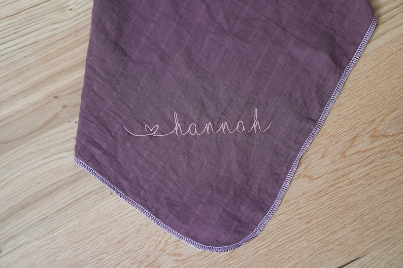 personalized muslin cloth set