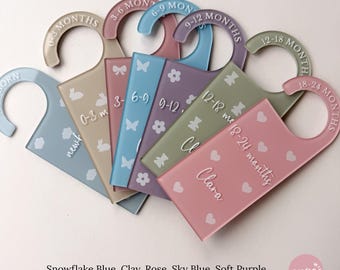 Personalised Baby/Toddler Closet Dividers: Acrylic Nursery Organiser, Custom Made