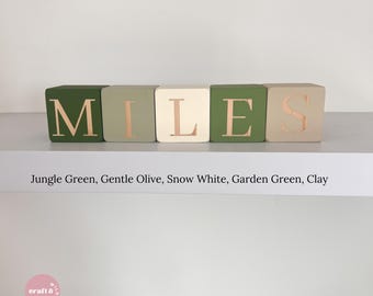 Personalized Wooden Name Blocks: Custom Nursery Decor