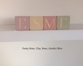 Personalized Wooden Name Blocks: Custom Nursery Decor