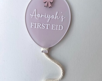 Personalized Acrylic Baby's First Eid Milestone Balloon