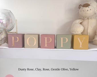 Personalized Wooden Name Blocks: Custom Nursery Decor