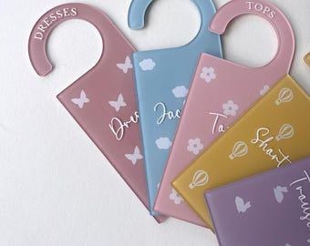 Custom Nursery Closet Dividers: Hand-Painted Acrylic, Baby Clothes Organizer