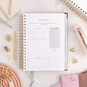 monthly weekly planner, mum planner, mum organiser, grey planner for mums, mum organiser, designer planners, busy mum planner, luxury planner for mums, organiser for mums, undated planner, mum planner