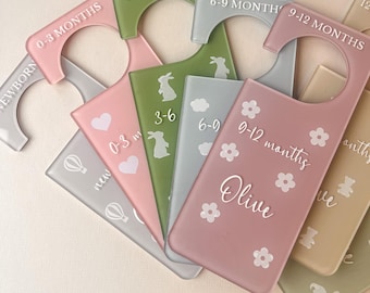 Personalized Baby Closet Dividers: Acrylic Nursery Organizer, Newborn to 24 Months