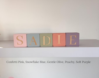 Personalized Wooden Name Blocks: Custom Nursery Decor