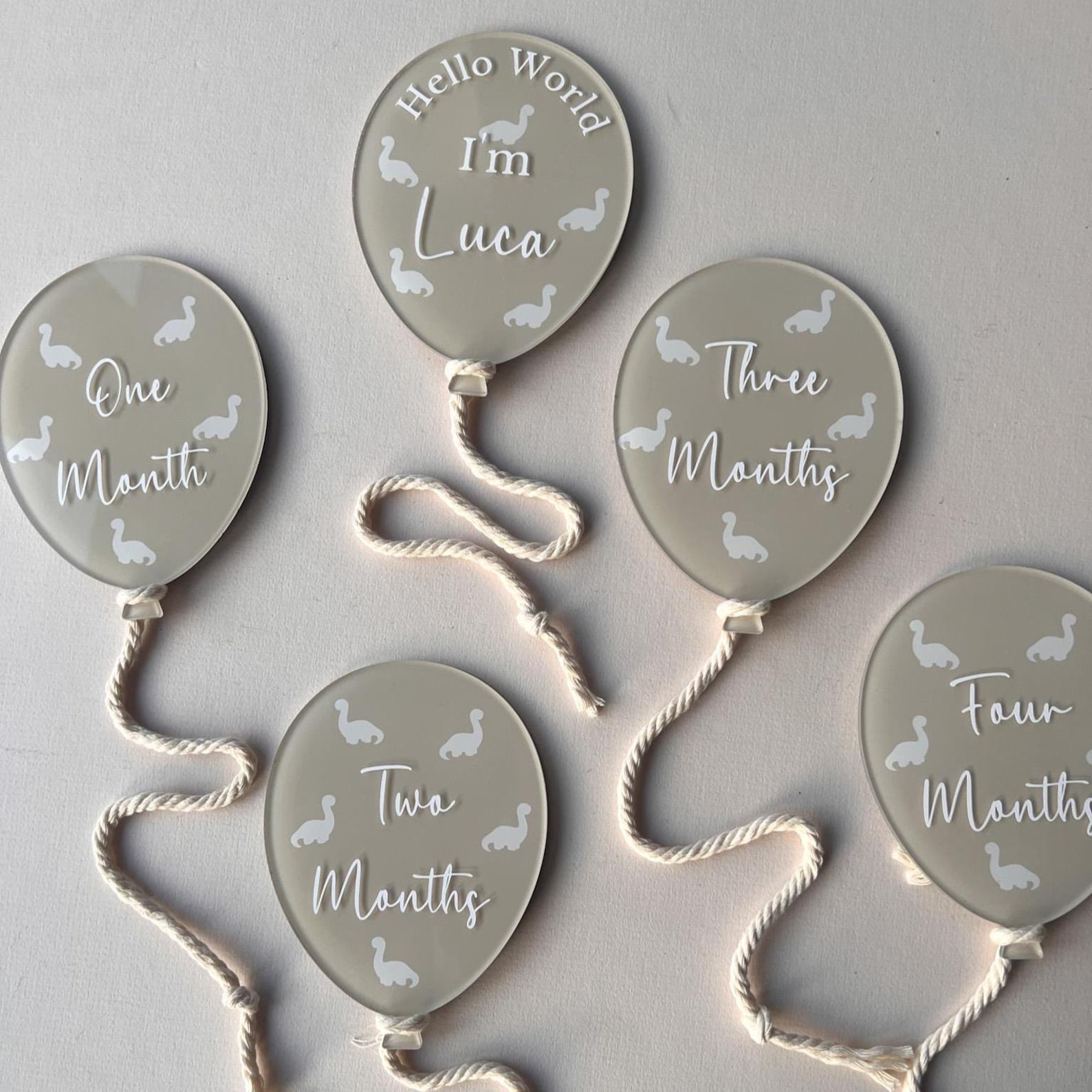 Acrylic Baby Milestone Balloon Discs: Photo Prop Set - Etsy UK