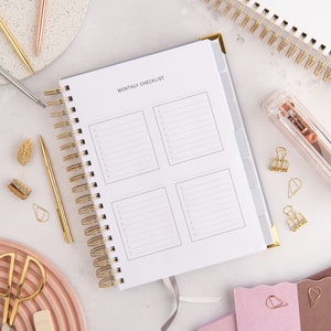 to do list planner, monthly checklist planner, organised home planner, undated home planner, to do list diary
