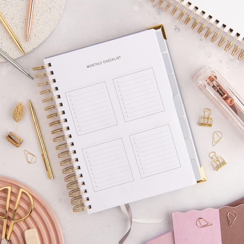 to do list planner, monthly checklist planner, organised home planner, undated home planner, to do list diary