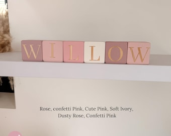 Personalized Wooden Name Blocks: Custom Nursery Decor