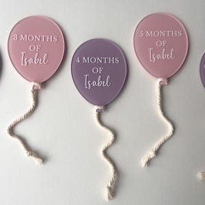 Personalisierte Baby Meilenstein Luftballons | Baby-Ankündigungsballon |  Acryl Baby Meilensteine | Ballon Meilenstein Scheiben | Neue Baby-Geschenke