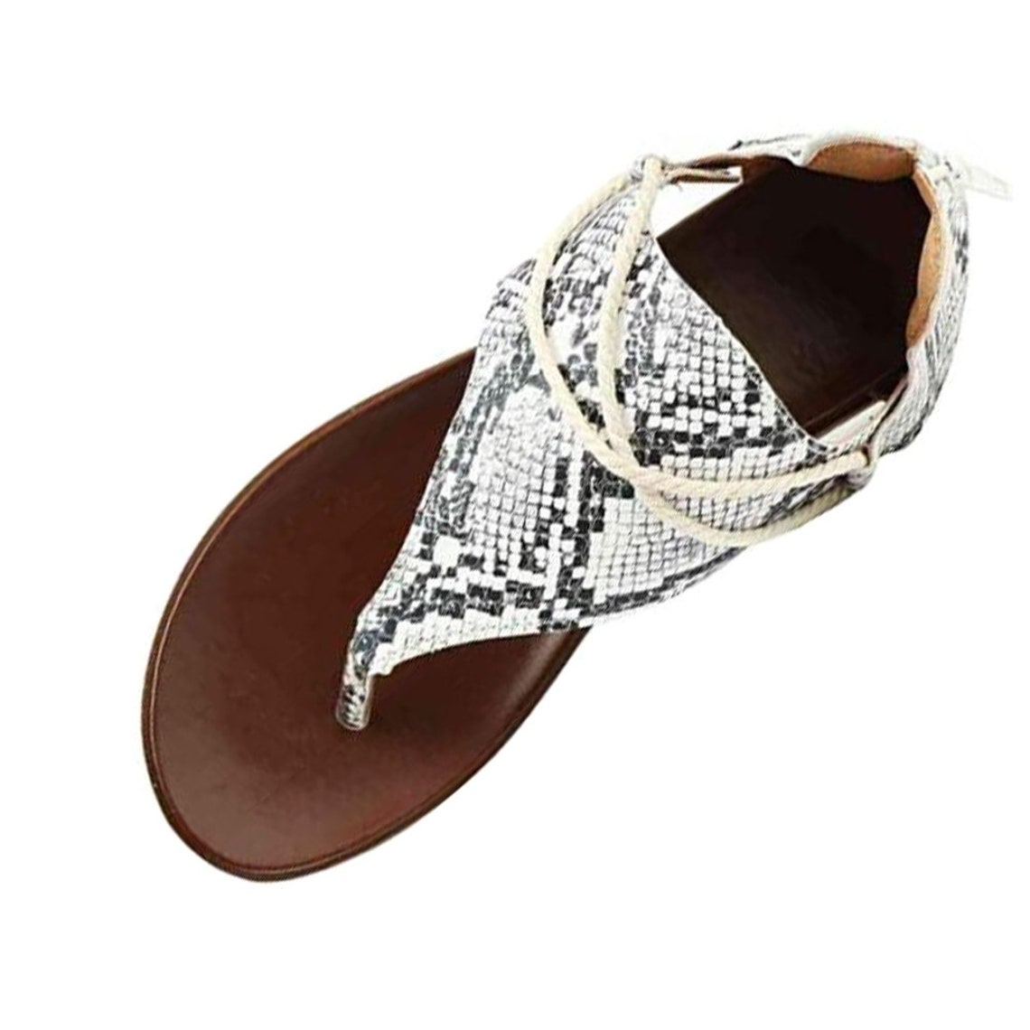 flat animal print sandals