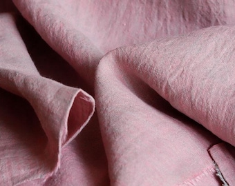 Linen Stonewashed Chambray rose grey stonewashed 170 g/m2 Linen fabric Oeko Tex 100 for dresses, blouses, trousers