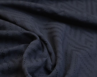 Viscose ECOVERO Alta Jacquard MeetMILK 130 g/m2 dark navy perfect for blouses, skirts, dresses