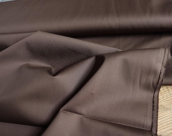 Cotton twill fabric 280 g/m2 dark brown for clothing or accessories