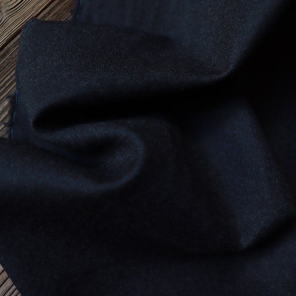 Tissu en laine sergé anthracite pour blazers, gilets, pantalons fabriqués en Italie