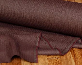 Extra fine wool fabric, herringbone pattern, 460 g/m², check, Reda Maroon, made in Italy