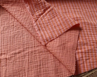 Double Gauze Mango 125 g/m2 Stripes perfect for trousers, skirts, dresses OEKO Tex