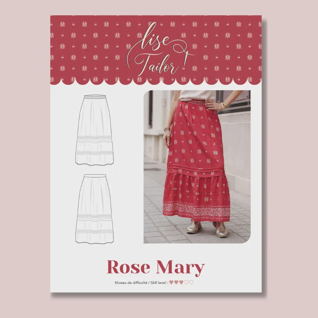 Paper Sewing Pattern for the Rose Skirt by Mary Lise Tailor, in English ...