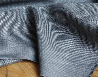 Wool fabric extra fine micro check 390 g/m2 Reda gray-black made in Italy