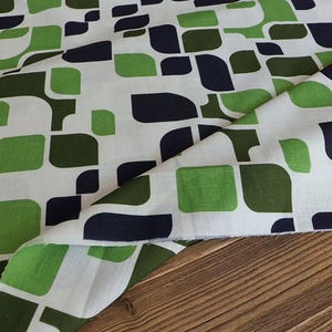 Linen mix print UNITE 115 g/m2 PINE FOLIAGE Mind the Maker for clothing