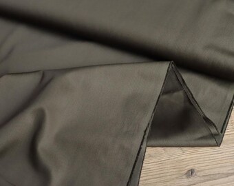 Cotton twill fabric 280 g/m2 Olive for clothing or accessories