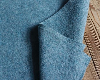 Wool Felt Milano 395 g/m2 Light Turquoise for Jackets, Vests, Children's Clothing