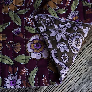Tela acolchada Julia Cotton Print Tejido de diseño para chaquetas, chalecos, bolsos, mantas