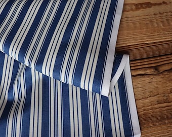 Cotton fabric stripes 150 g/m2 blue from Italy