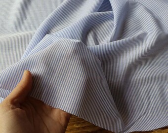 Striped batiste 110 g/m² blue, perfect for blouses, skirts, dresses, OEKO-TEX certified