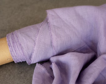 Washed linen, lilac solid color, 200 g/m², linen fabric Oeko-Tex Standard 100