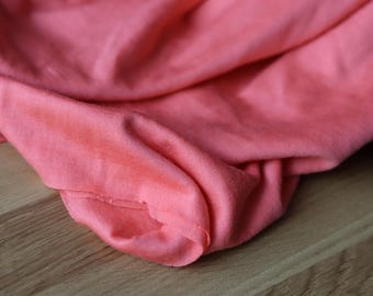 Merino wool jersey coral 190 g/m2 perfect for long-sleeved shirts, underwear, t-shirts and children's clothing