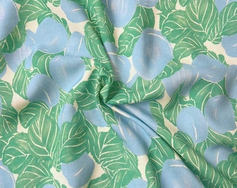 Viscose fabric – In the orchard Cousette 125 g/m2 Blue-Green for dresses, blouses, skirts