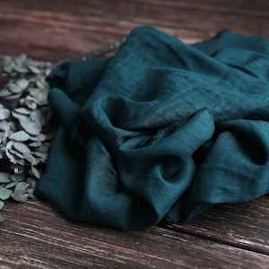 Washed linen Sacramento Uni 200 g/m2/ Linen fabric Oeko Tex 100