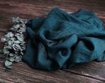 Washed linen Sacramento Uni 200 g/m2/ Linen fabric Oeko Tex 100
