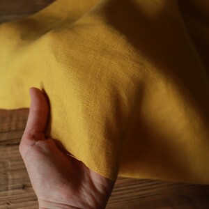 Lino lavato Miele Uni 200 g/m2/tessuto di lino Oeko Tex 100 immagine 7
