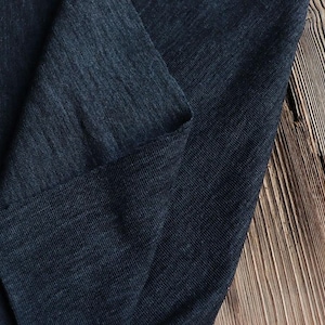 Merino-Wollstrick  Jersey grau Melange 1RIB1 280 g/m2 perfekt für Longsleeve, Kleider, Röcke, Mützen und Kinderbekleidung