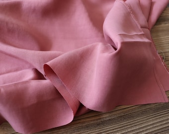 Tencel Linen - Mix Uni 260 g/m2 Rose for trousers, vests, dresses, skirts