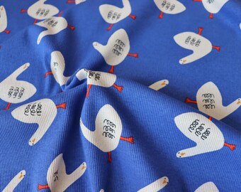 Organic Ribbed Jersey Goose JB 225 g/m2 Blue