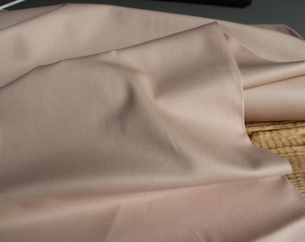 Cotton twill fabric with elastane, 290 g/m², ivory, for clothing or accessories