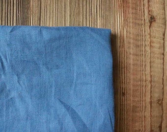 Linen washed fern blue Uni 170 g/m2/ linen fabric Oeko Tex 100
