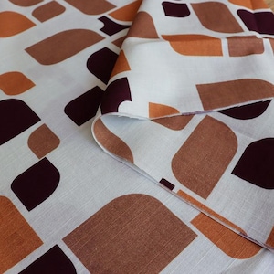 Linen mix print UNITE 115 g/m2 HARVEST GLOW Mind the Maker for clothing