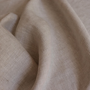 Linen washed natural plain 170 g/m2/ linen fabric Oeko Tex 100