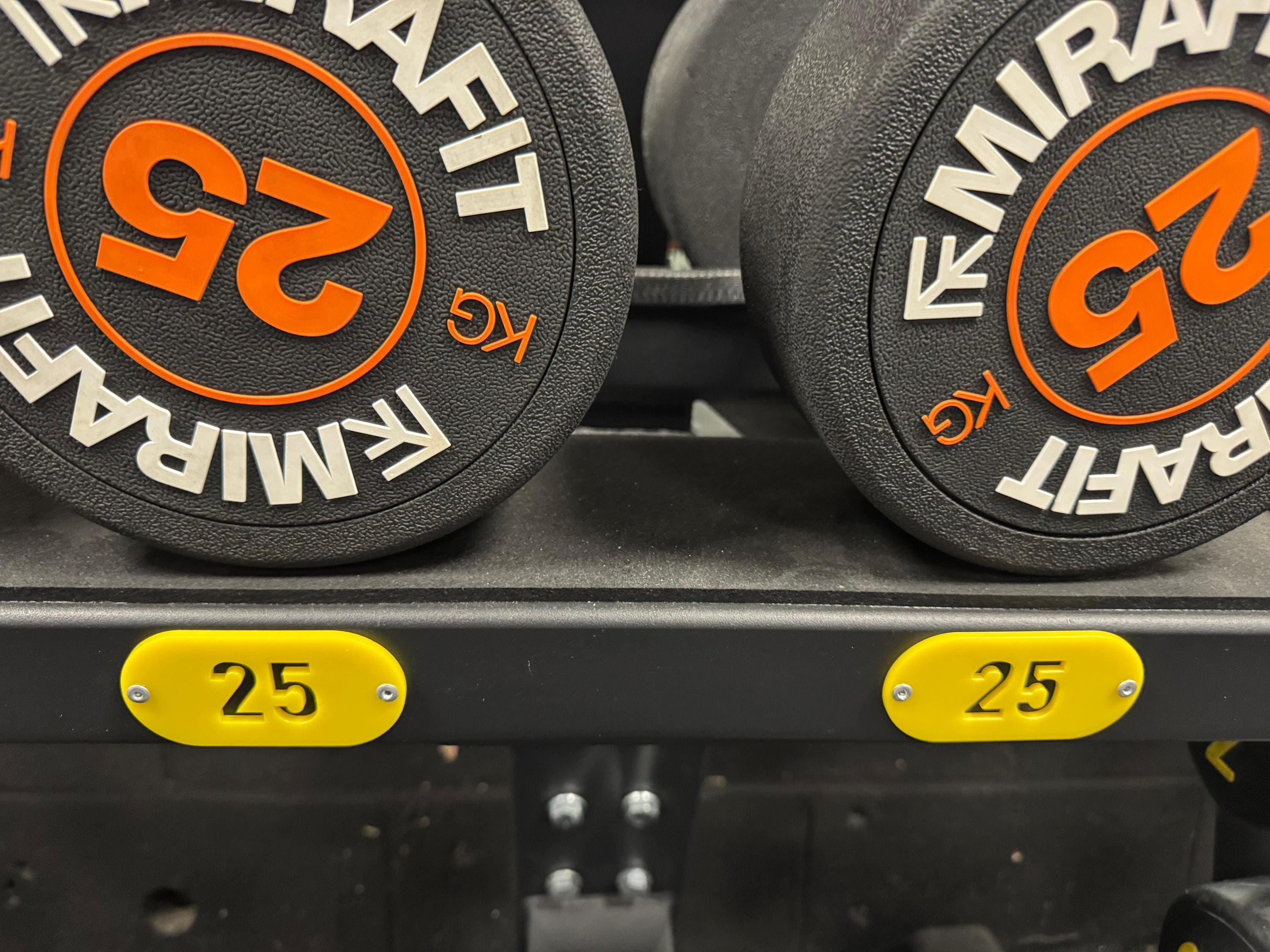 Weight Center Tag Dumbbell Rack Weight Tags. Custom Colours/sizes - Etsy