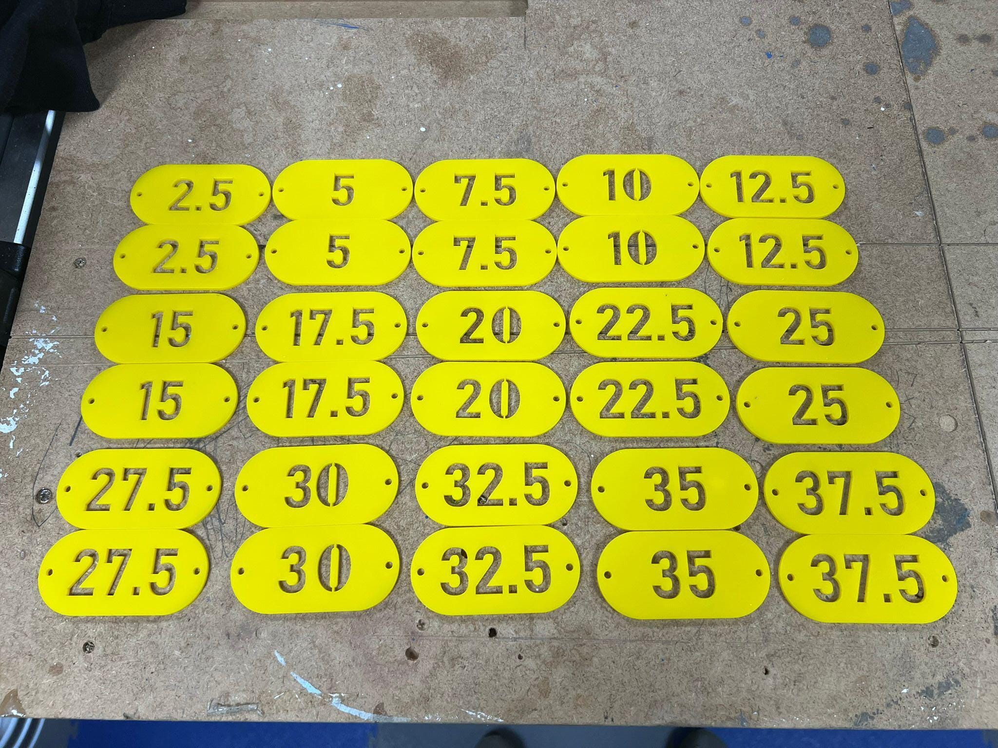 Weight Tag Example Dumbbell Rack Weight Tags. Custom Colours/sizes - Etsy