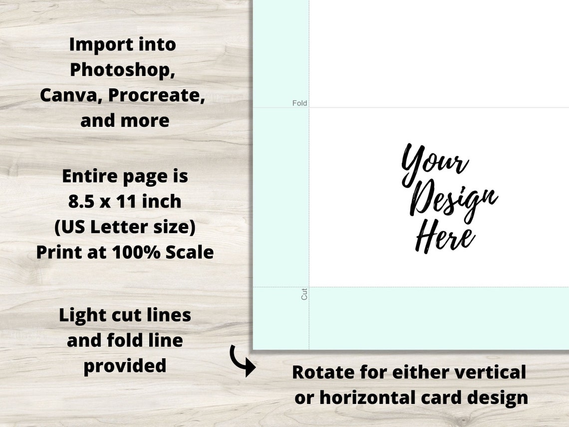4x6 Greeting Card Template PSD, PDF, & Jpg Files, Design Your Own