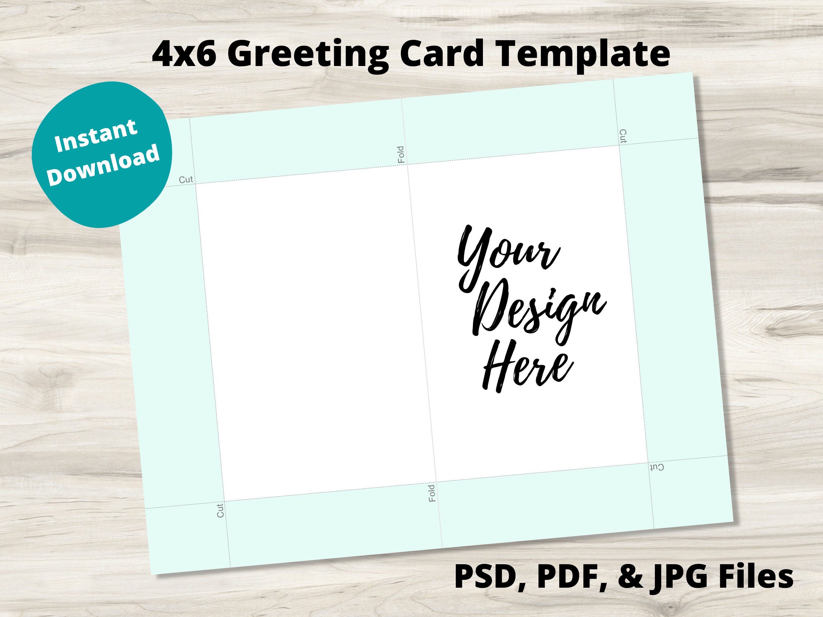 4x6 Greeting Card Template PSD, PDF, & Jpg Files, Design Your Own 4x6 Greeting Card Template PSD, PDF, & Jpg Files, Design Your Own