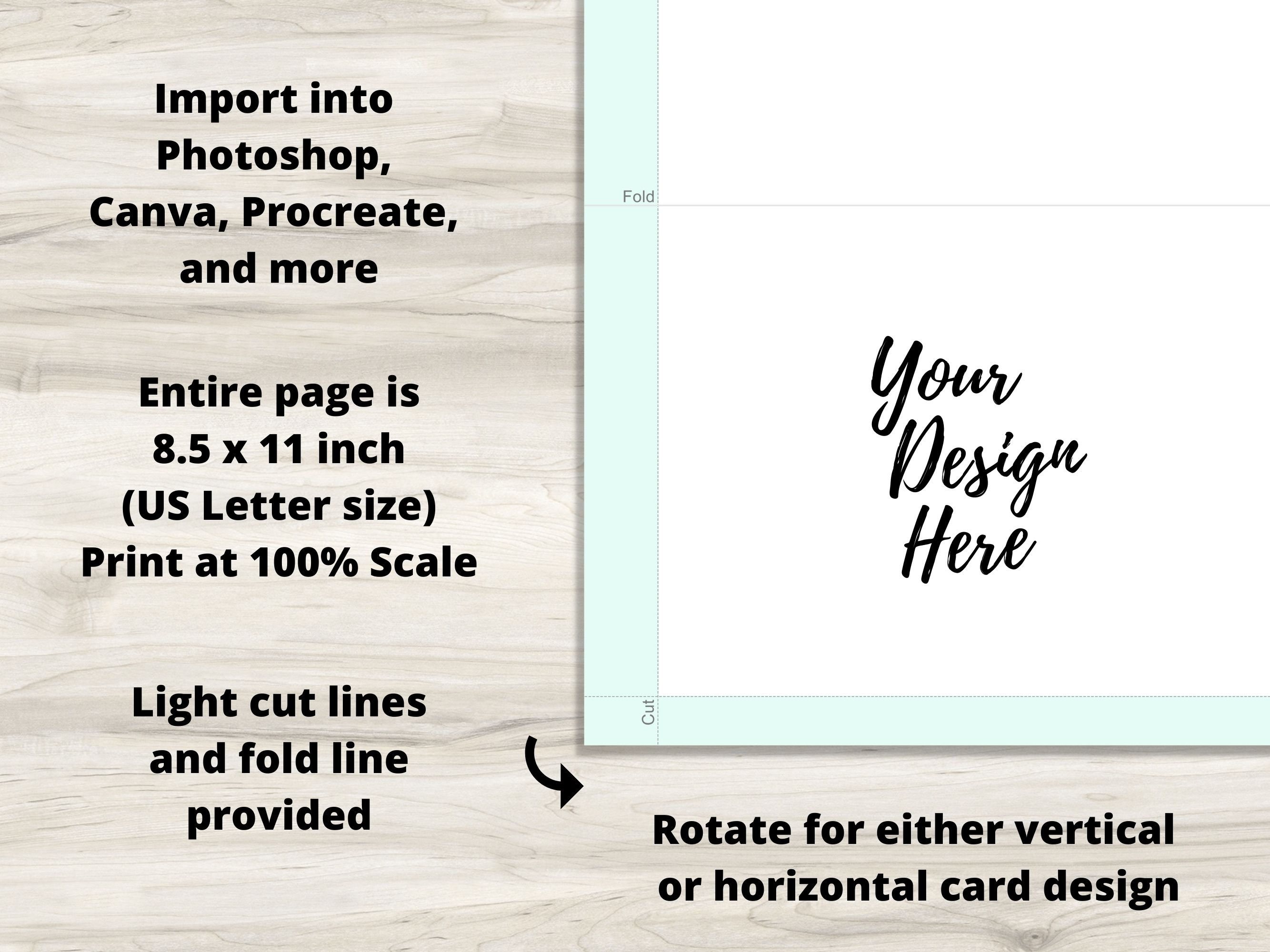 5x7 (A7) Greeting Card Template PSD PDF Jpg Files Design Your Own 5x7 (A7) Greeting Card Template PSD PDF Jpg Files Design Your Own