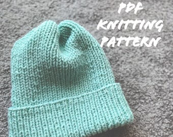 PDF knitting pattern HAT PUMPKIN(child, adult sizes, beginner friendly)