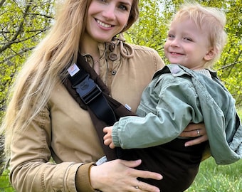 Bambeari GO - Ergonomic Toddler Hip Carrier - 100% Cotton Twill Sling